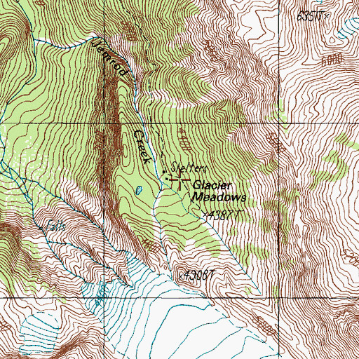 Topographic Map of Glacier Meadow Ranger Station, WA