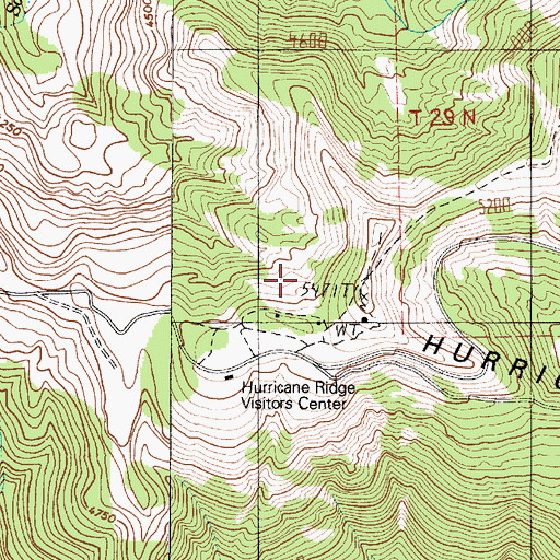 Topographic Map of Hurricane Ridge Picnic Area, WA