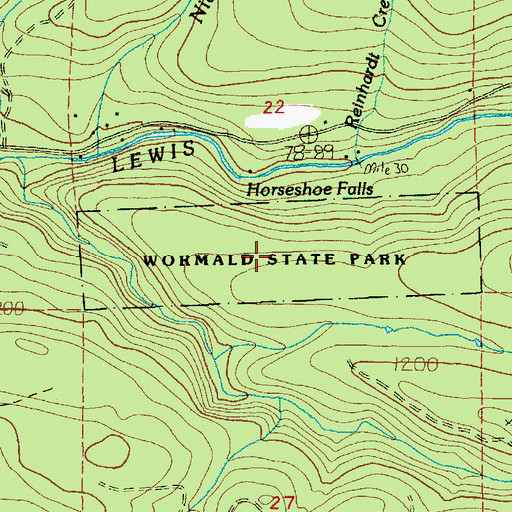 Topographic Map of Wormald State Park, WA