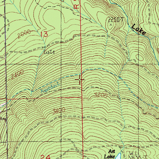 Topographic Map of Packwood Lake Trailhead, WA