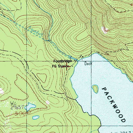 Topographic Map of Packwood Guard Station, WA