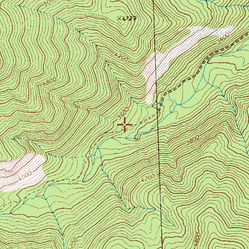 Topographic Map of Foggy Dew Trailhead, WA