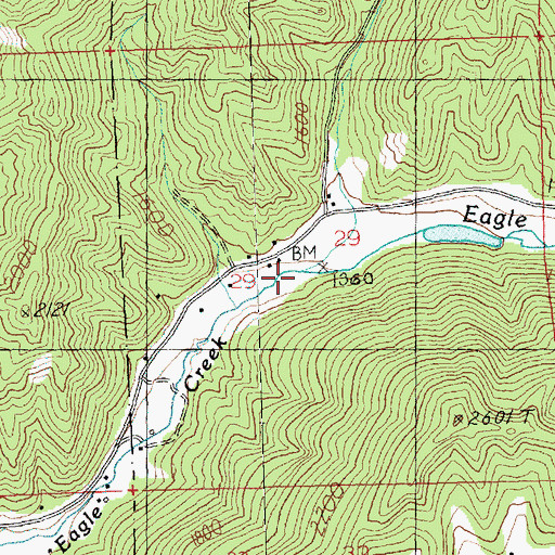 Topographic Map of Walker Creek, WA