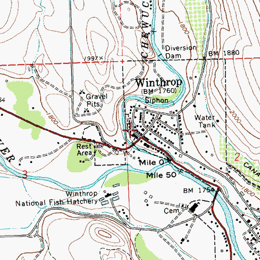 Topographic Map of Shafer Museum, WA