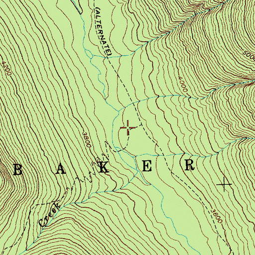 Topographic Map of Easy Pass Trailhead, WA