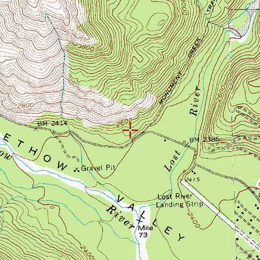 Topographic Map of Monument Creek Trailhead, WA