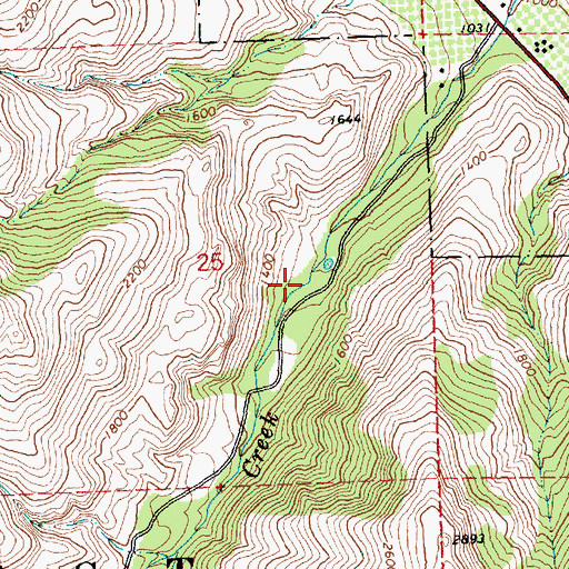 Topographic Map of Black Canyon, WA