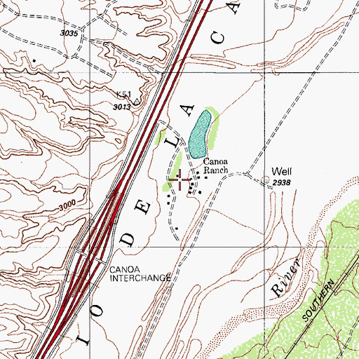 Topographic Map of Canoa Ranch, AZ