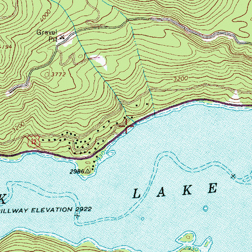 Topographic Map of Hart Creek, WA