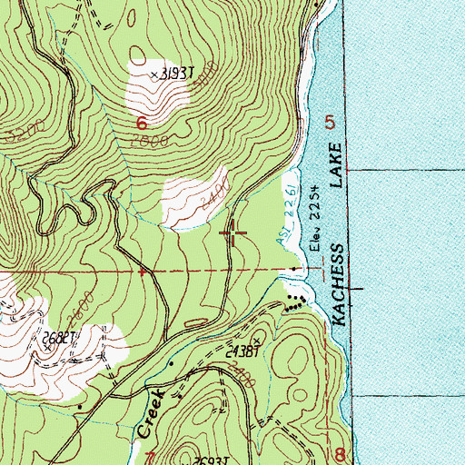 Topographic Map of Kachess Sno-Park, WA