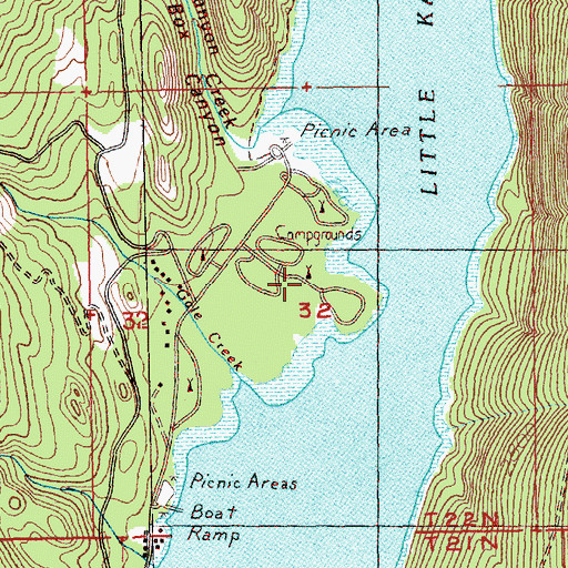 Topographic Map of Kachess Campground, WA