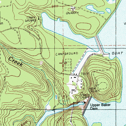 Topographic Map of Kulshan Campground, WA