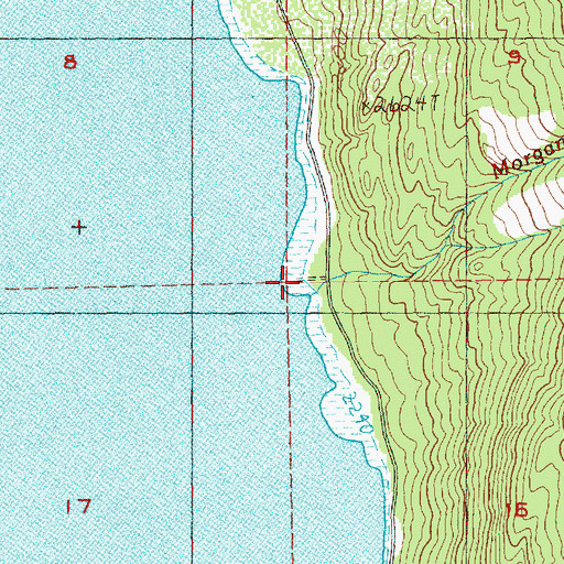 Topographic Map of Morgan Creek Campground, WA