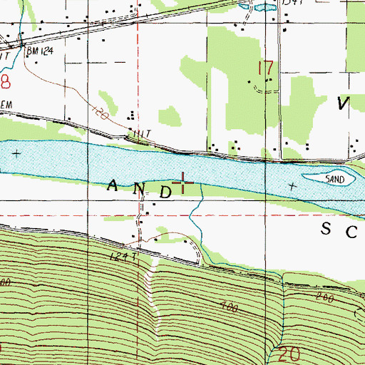 Topographic Map of Marietta Creek, WA