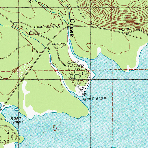 Topographic Map of Baker Lake Resort, WA