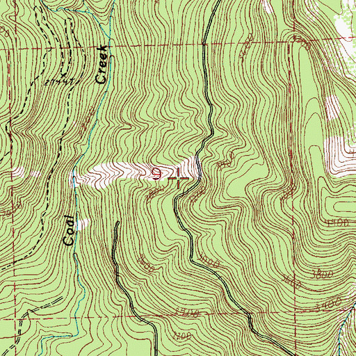 Topographic Map of Coal Lake Viewpoint, WA