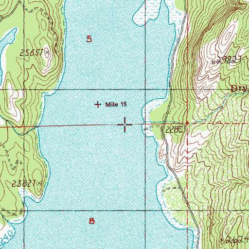 Topographic Map of Dry Creek Campground, WA