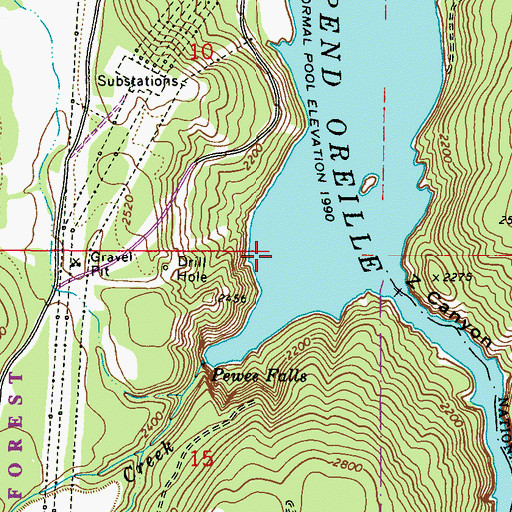 Topographic Map of Z Canyon, WA