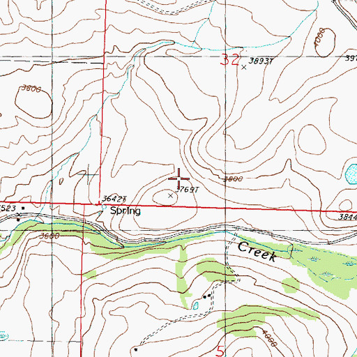 Topographic Map of Kipling, WA
