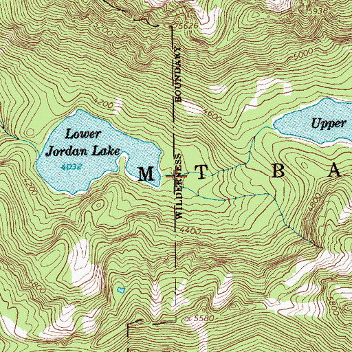 Topographic Map of Jordan Lakes, WA