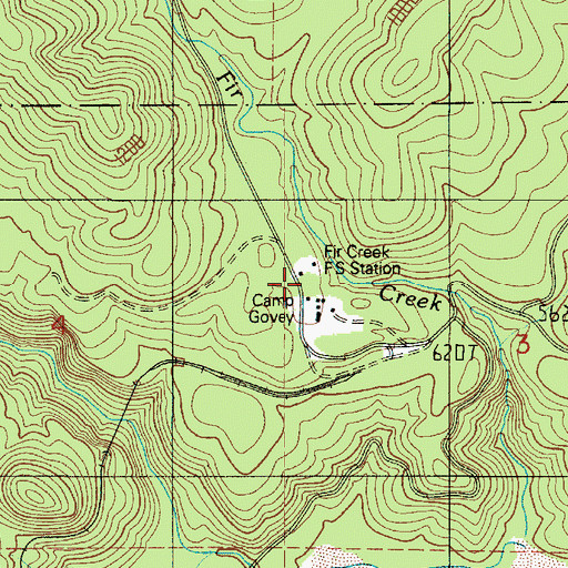 Topographic Map of Fir Creek Work Center, WA