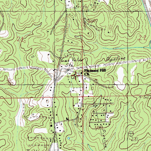 Topographic Map of Pleasant Hill African Methodist Episcopal Church, AL