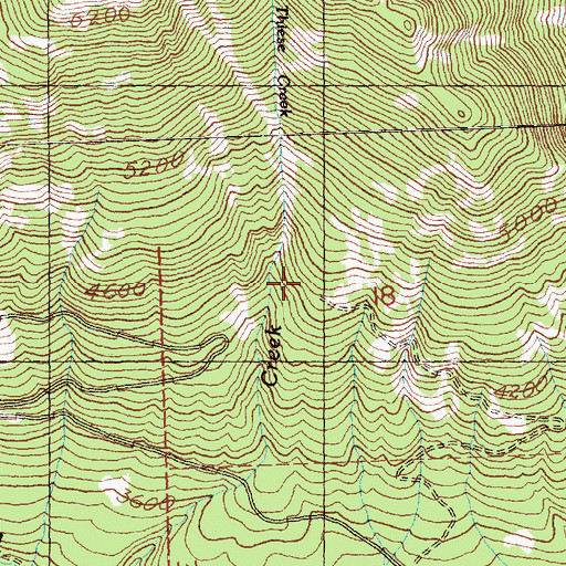 Topographic Map of Goat Peak Trail, WA