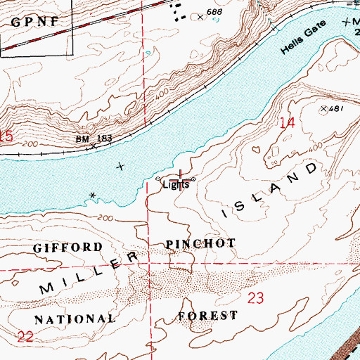 Topographic Map of Hellsgate Range A, WA