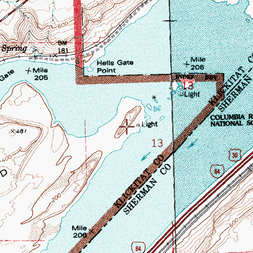 Topographic Map of Hells Gate Range B, WA