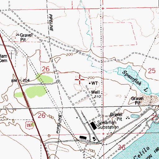 Topographic Map of Dallesdam, WA