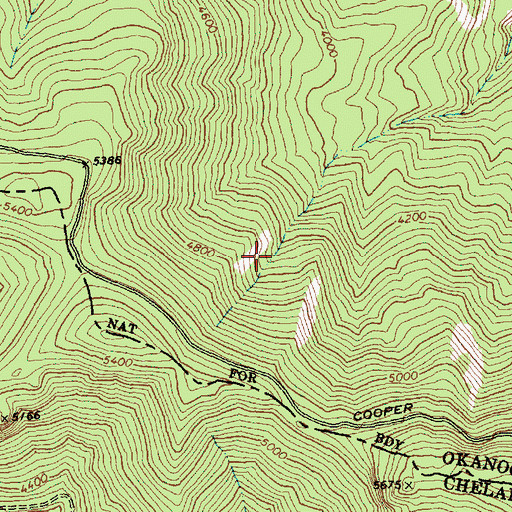 Topographic Map of Gold Spring, WA