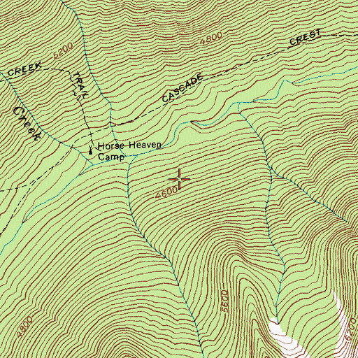 Topographic Map of Horse Heaven, WA