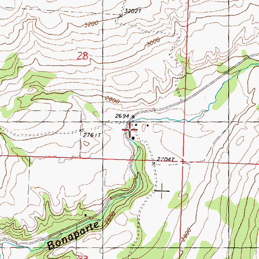 Topographic Map of Leese, WA