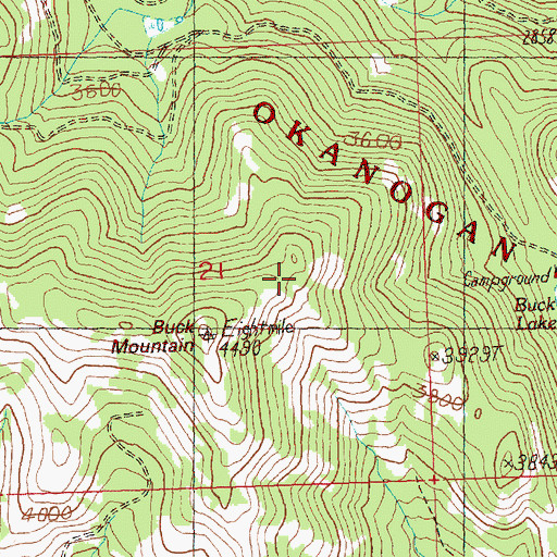 Topographic Map of Meadow Lake, WA