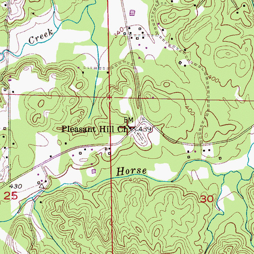 Topographic Map of Pleasant Hill Methodist Church, AL