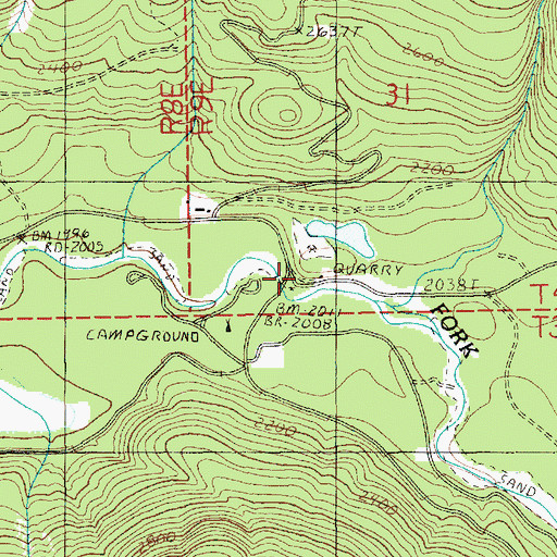 Topographic Map of Shuksan Campground, WA