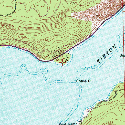 Topographic Map of Silver Cove Resort, WA
