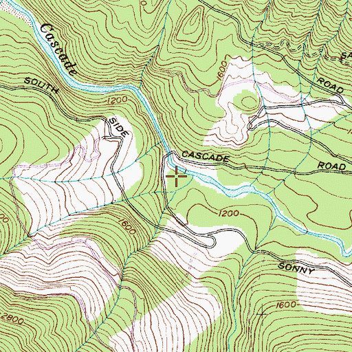 Topographic Map of Vee Creek, WA