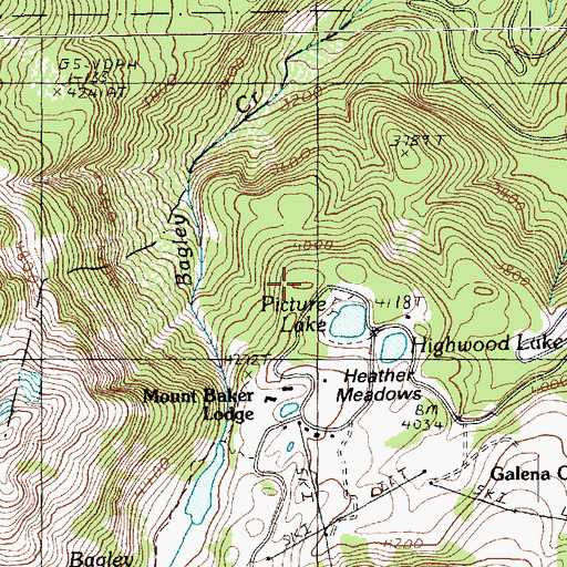 Topographic Map of Vista Viewpoint, WA