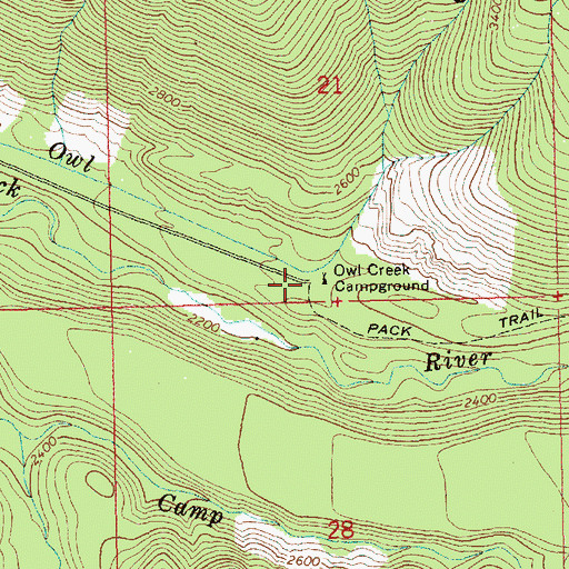 Topographic Map of White Chuck Trailhead, WA