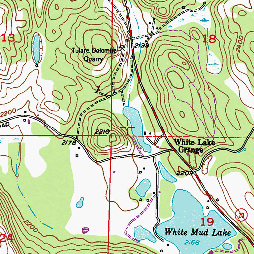 Topographic Map of White Lake, WA