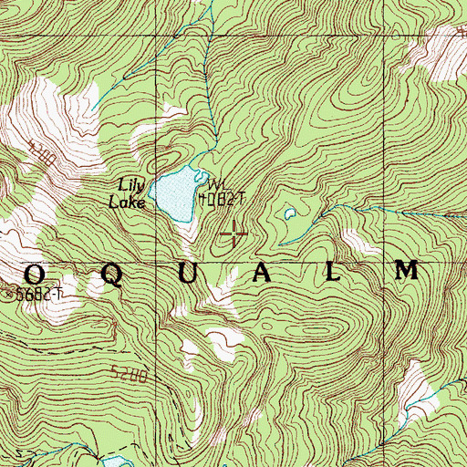 Topographic Map of Clearwater Wilderness, WA