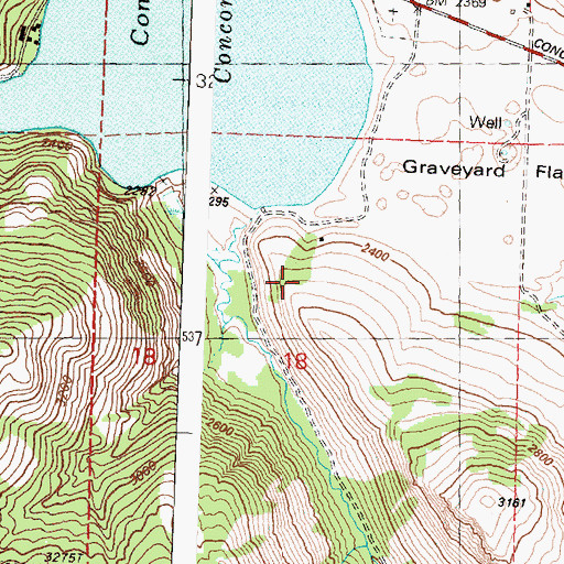 Topographic Map of Conconully National Wildlife Refuge, WA