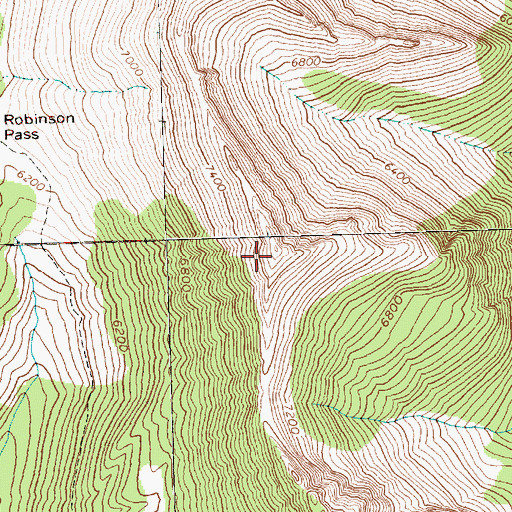 Topographic Map of Robinson Peak, WA