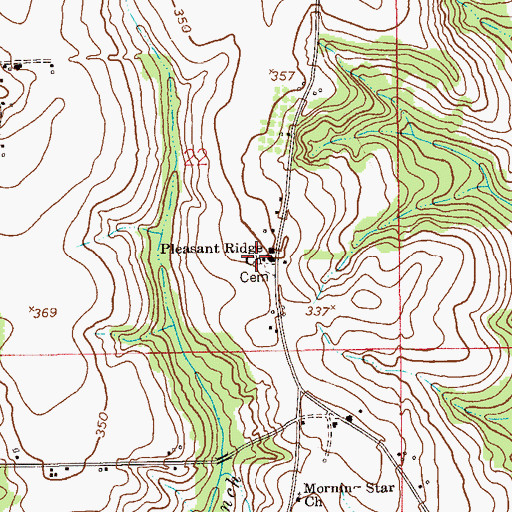 Topographic Map of Pleasant Ridge Methodist Church, AL