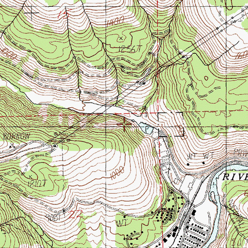 Topographic Map of Snyder Creek, WA