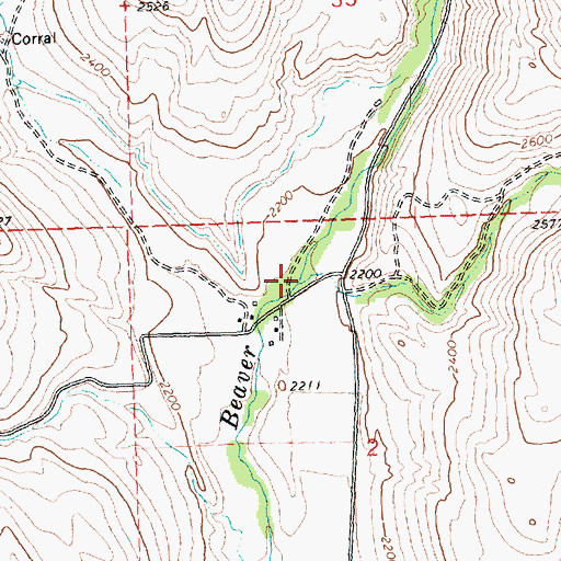Topographic Map of Storer Creek, WA
