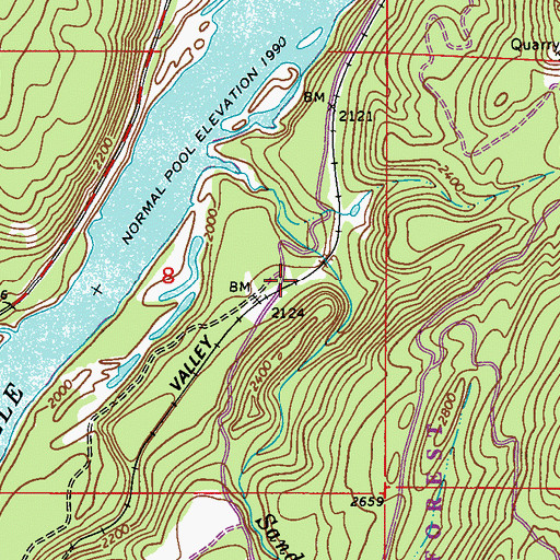 Topographic Map of Sand Creek, WA