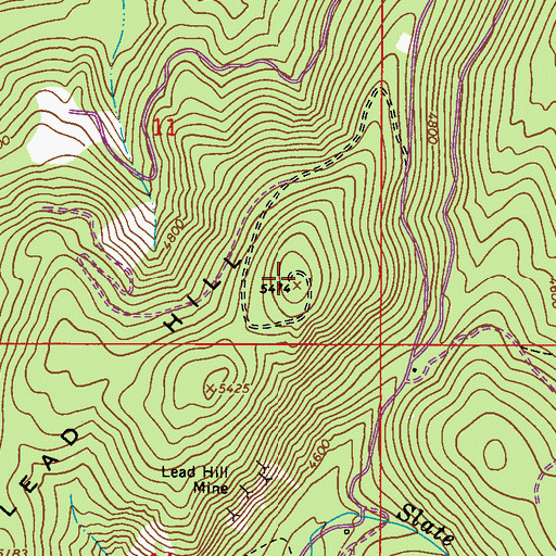 Topographic Map of State Creek Lookout, WA
