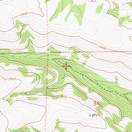 Topographic Map of Spencer Creek, WA